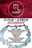 Sertifikalı Burç Taşı Akrep Burcu Akuamarin Taşı Bileklik