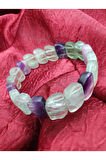 Unisex Doğal Florit Taşı Bileklik