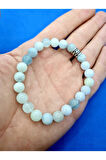 Akuamarin Taşı Doğal Taş Bileklik 8mm