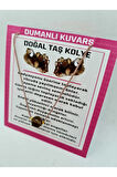 Sertifikalı Dumanlı Kuvars Taşı Kolye Ayarlanabilir Orijinal Doğal Taş Çok Fonksiyonlu Kolye 8 Mm