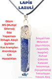 Sertifikalı Doğal Taş Lapis Lazuli Kolye Zincir Hediyeli
