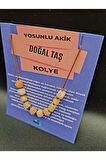 Sertifikalı Küp Akik Doğal Taş Kolye Aaa Kalite