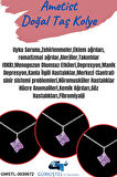 Sertifikalı Ametist Doğal Taş Kolye Özel Kesim