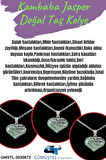 Sertifikalı Jasper Doğal Taş Kolye Kalp Kesim