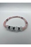 Sertifikalı Doğal Taş Morganit Hematit Doğal Taş Bileklik 4&8 Mm