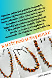 Sertifikalı Kalsit Doğal Taş Tasarım Kolye