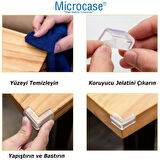 Microcase Bebekler için Eşya Masa Köşe Koruyucu  Şeffaf Kendinden Yapışkanlı Silikon Köşe Koruma - ŞEFFAF AL4545 4 Adet