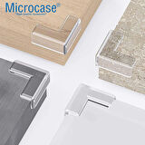 Microcase Bebekler için Eşya Masa Köşe Koruyucu  Şeffaf Kendinden Yapışkanlı Silikon Köşe Koruma - ŞEFFAF AL4545 4 Adet