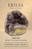 Sertifikalı Ametist Taşı Kütlesi 185 Gr – Ham Doğal Kristal Dekoratif Taş Stresi Azalt ve Huzur Ver