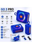Go3 Pro 5W Bluetooth Speaker Rgb Led Işıklı Tws Özellikli Fm Radyo Sd Kart Usb Girişli Şarjlı Taşınabilir Hoparlör