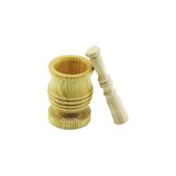 BÜYÜK BOY  LÜX AHŞAP HAVAN SARIMSAK DÖVECEK Ç: 8.3CM--D: 7CM--Y: 12CM FİLELİ AMBALAJ (5332)