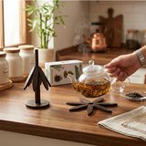 STANDLI=AĞAÇ MODEL 2PCS AHŞAP BAMBU KATLANIR NİHALE YAPRAKLI ÇİÇEK MODELİ= ÇAP: 20CM (5517)