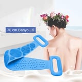 Çift Taraflı Banyo Hamam Lifi Silikon Masajlı Yumuşak Duş Lifi Uzun Ömürlü Hazır Banyo Kesesi ()