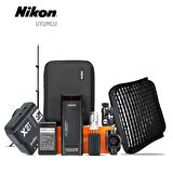 Godox AD200Pro Mobil Flaş (200W) Full Kit 5 Bundle (Nikon Uyumlu)