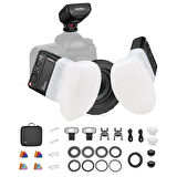Godox MF12 K2 Makro Flaş Difüzörlü İkili Set + XPRO-N TTL Nikon Tetikleyici