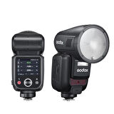Godox V100 Canon Uyumlu Yuvarlak Tepe Flaşı
