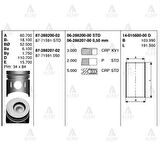 Goetze 06-288200-00 Piston Segmanı (Std) Mitsubishi Canter Fe304 Fe444 (100mm) (3 2 5) 4D30 4D30 ME012070