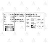 Goetze 87-71115-STD Motor Piston Segman STD I30 1.6 2012-i20 1.6 2012-77mm G4FC Motor 87-71115-STD