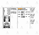 Goetze 87-71120-050 Motor Piston Segman 050 Stare 2.5 CRDI-H1 2.5 CRDI-Sorento 2.5 CRDI Force 170 Bg 91.50mm D4Bc Motor 87-71120-050