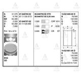 Goetze 87-71130-STD Motor Piston Segman STD Accent 1.5 12V 1995-2000 75.50mm Yumurta Kasa 87-71130-STD