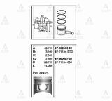 Goetze 87-71134-STD Piston Segman Jp Stare 2.5 Tc 91.10mm D4 Bf 87-71134-STD