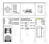 Goetze 87-71649-STD Piston Segman Jp Nissan Vanetta Ld23 87mm 96 87-71649-STD