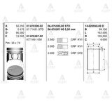 Goetze 87-71651-STD Piston Segman Jp Nissan Td27 Pick-Up 96mm 97 87-71651-STD