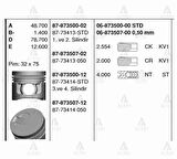 Goetze 87-73414-050 Motor Piston Segman 050 L200 Magnum 4D56 Motor 2 4 Sıralı Piston 91.60mm MD377965