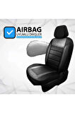 Saab 9-5 UYUMLU TAM SET Gofya Füme Oto Koltuk Kılıfı - Ön Arka Tam Set