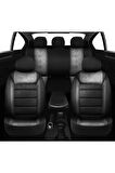 Seat Cordoba UYUMLU TAM SET Gofya Füme Oto Koltuk Kılıfı - Ön Arka Tam Set