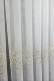 Gold Altın Orta İstanbul Damask  İşlemeli Salon Model Tasarım 3Kat Pileli Tül perde