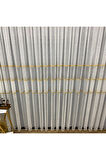 Milano Gold Altın Ara Bantlı Yeni Tasarım 2Kat Pileli Tül Perde