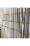Milano Gold Altın Ara Bantlı Yeni Tasarım 3Kat Pileli Tül Perde