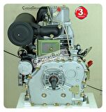 GoldMoto GM1100F-G1A Dizel Motor 15Hp Marşlı Krank Mili Konik