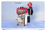 GoldMoto GM170FE-C Dizel Motor 5 Hp Marşlı Krank Mili Kamalı