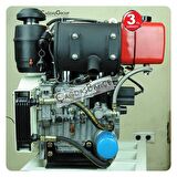 GoldMoto GM292F-G2 Dizel Motor 22.4 Hp Marşlı Konik Kısa Krank