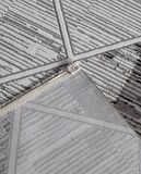 İpek Mekik Halı Gordion Siyah Kahve Modern Saçaklı Halı