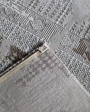 İpek Mekik Halı Gordion Kahve Ekru Eskitme Desenli Halı