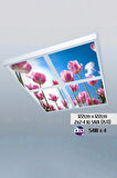 124cm X 124cm-dörtlü- Led-sıva Üstü-216w-otel-resepsiyon Led Aydınlatma-avize Modelleri