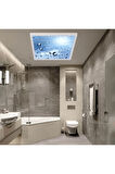 3 Yıl Garantili Avize -60watt-60x60 -led Banyo Tasarım Aydınlatma- Tavana Yapışık-kolay Montaj Avize