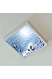 3 Yıl Garantili Avize -60watt-60x60 -led Banyo Tasarım Aydınlatma- Tavana Yapışık-kolay Montaj Avize