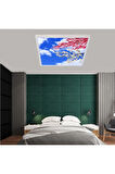 60x60 Ledli, Baskılı-trendyol Avize Modeli-led Avize-54watt-tavana Yapışık Lamba-yatak Odası Avize