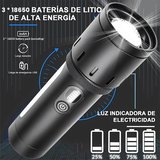 Şarjlı LED El Feneri Kamp Lambası - 5000 mAh Powerbank, Teleskopik Zoom, Acil durum SOS , Kamp, Av, Balıkçılık ve Outdoor Kullanım