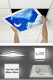 Asma Tavan-60cmx60cm-sıva Altı-54w-6500 K-beyaz-led Panel-led Armatür-taş Yünü Asma Tavan- Led