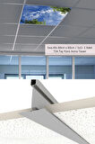 Led Armatür-60cmx60cm-asma Tavan Led-sıva Altı-54w-beyaz-led Panel-60x60 Taş Yünü Asma Tavan Ledi-a+