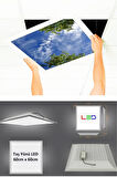Led Armatür-60cmx60cm-asma Tavan Led-sıva Altı-54w-beyaz-led Panel-60x60 Taş Yünü Asma Tavan Ledi-a+