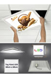 Fırın, 60x60 Taş Yünü Asma Tavan Led Panel-60w-led Sıva Altı-logo Panel Aydınlatma, Led Armatür