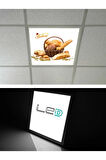 Fırın, 60x60 Taş Yünü Asma Tavan Led Panel-60w-led Sıva Altı-logo Panel Aydınlatma, Led Armatür