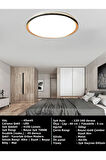 Gold 50cm Avize, 45watt, Beyaz Işık, Yuvarlak Gold Çerçeve, Led Avize, Modern Ev Lamba