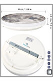 New-moon, Modern Aplik, 30cm Çap Led 25watt, Led Duvar Aplikleri, Yatak Odası Aplik, Aplik Modelleri